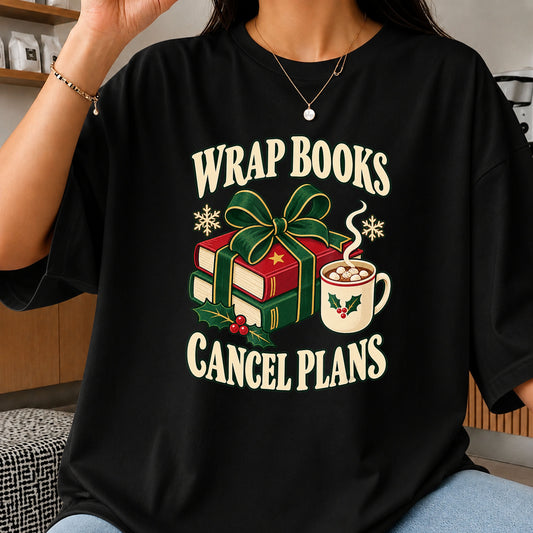 Wrap Books Cancel Plans SVG, Christmas Book Lover