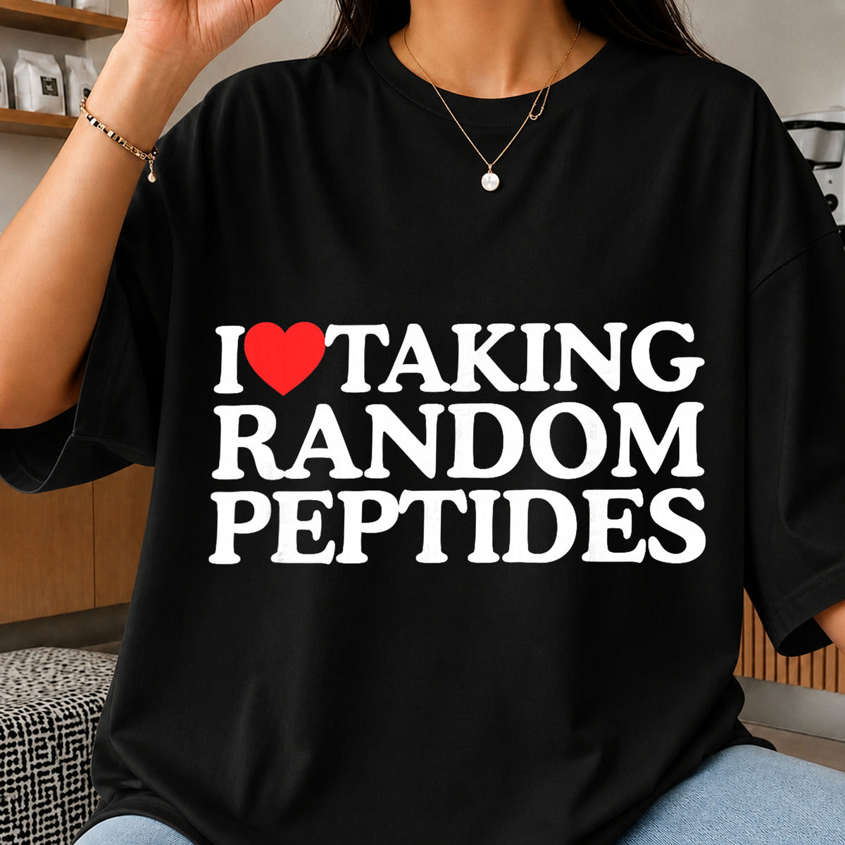 I Love Taking Random Peptides PNG, Gym Fitness Quote Tee