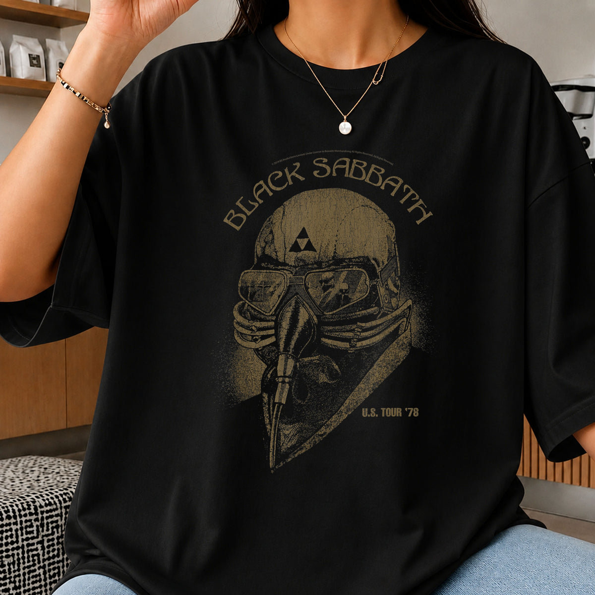 Black Sabbath US Tour 78 Skull Mask Vintage PNG