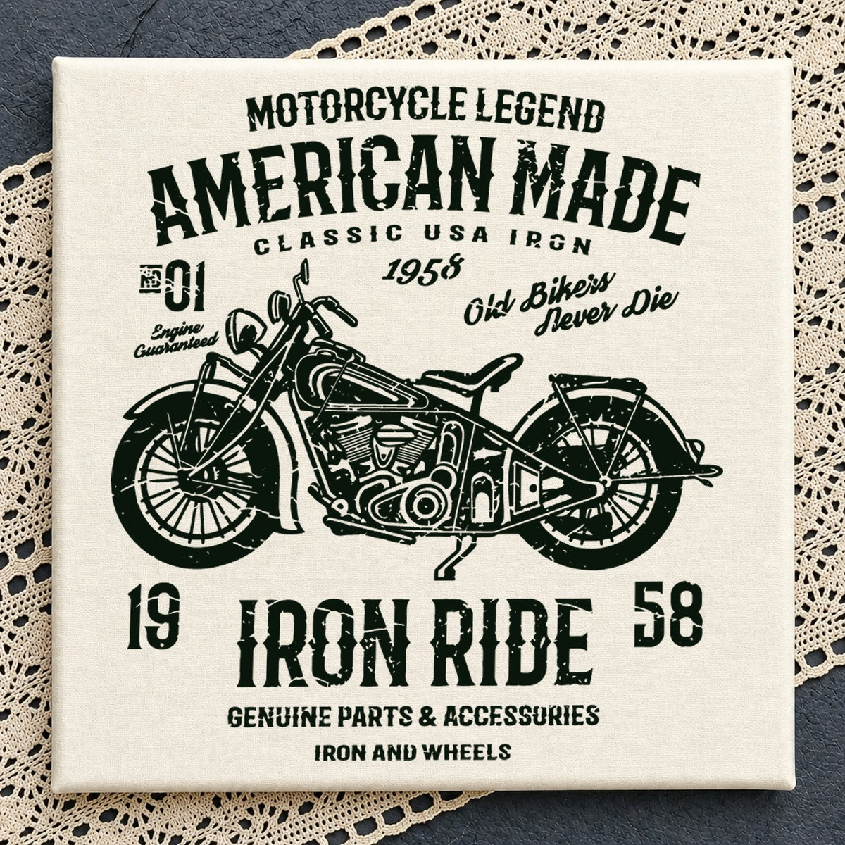 Motorcycle Legend American Made SVG, Craft File Design v4