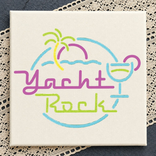Yacht Rock SVG, Colorful Summer Retro Design Clipart