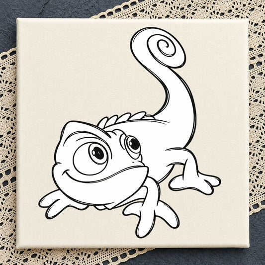 Pascal Chameleon Tangled Disney Cricut Cut File SVG
