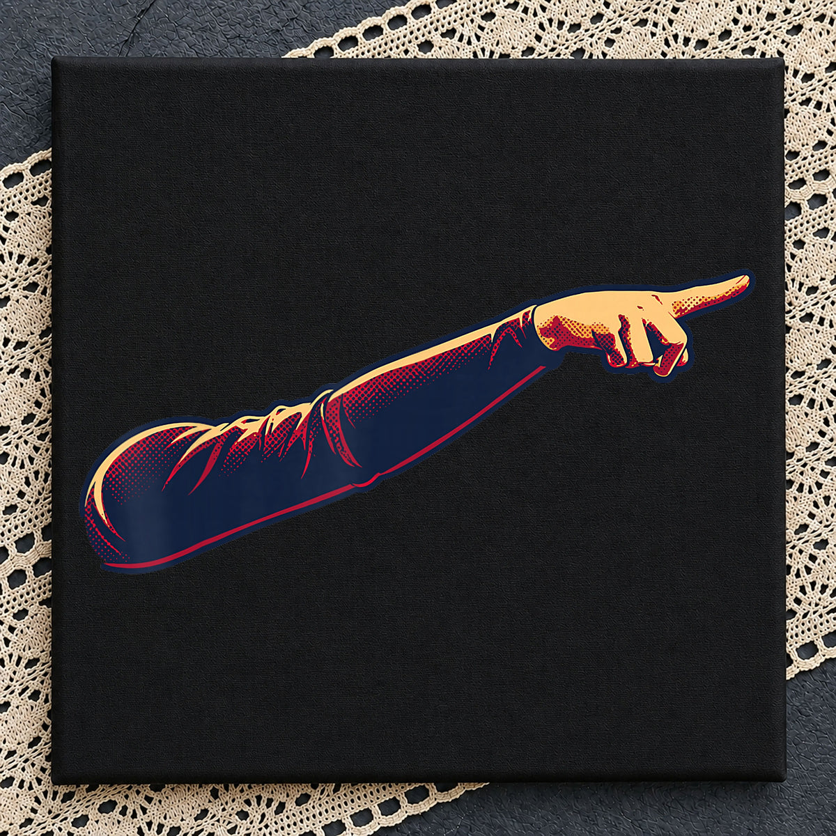 Halftone Pointing Finger PNG, Retro Arm Clipart PNG, Vintage Hand PNG