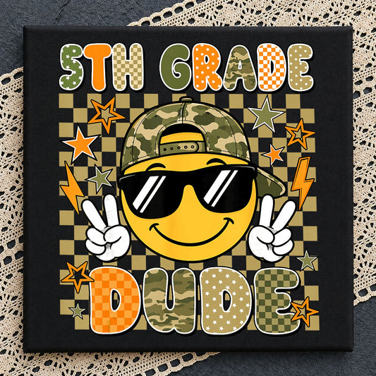 5th Grade Dude PNG, Back To School Boy PNG, Smiley Face PNG