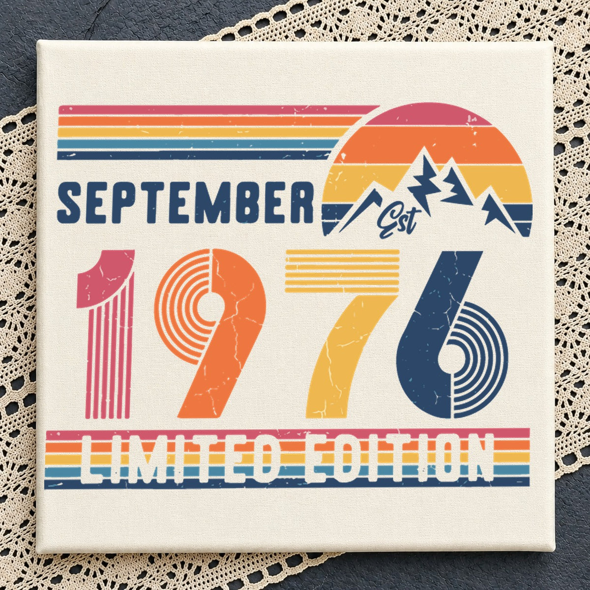 September 1976 Limited Edition SVG, Retro Vinyl Cut File