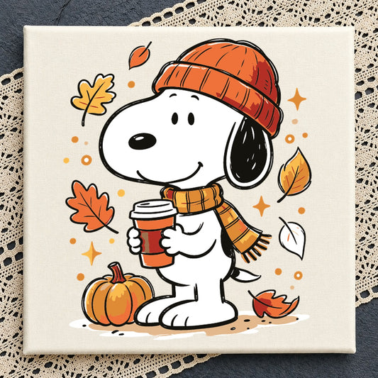 Snoopy Fall SVG, Autumn Pumpkin Coffee Cricut Cut File