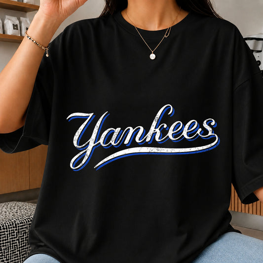 Yankees Distressed Grunge Script Baseball Team PNG