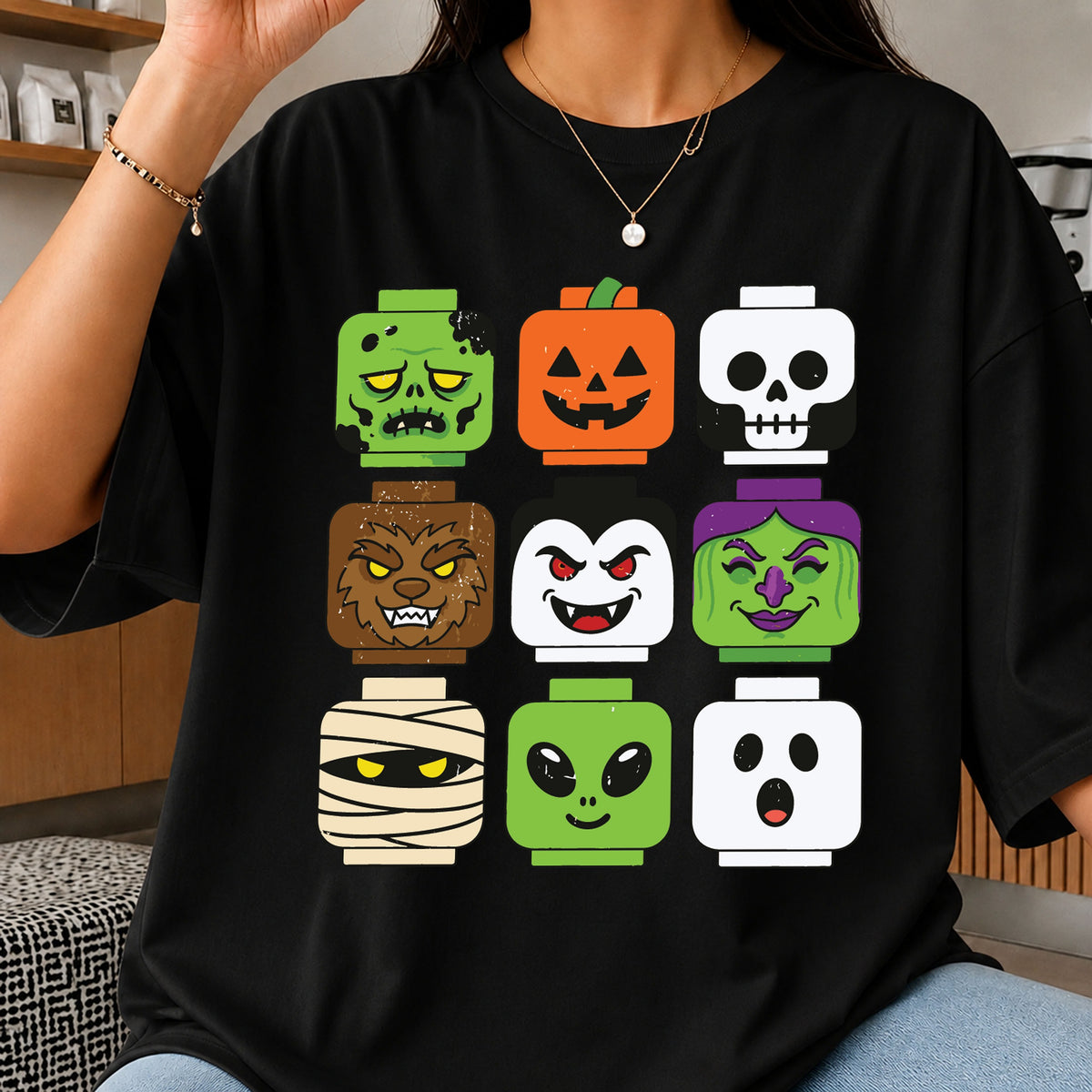 Halloween Lego Faces Monster Bundle Cricut Clipart SVG