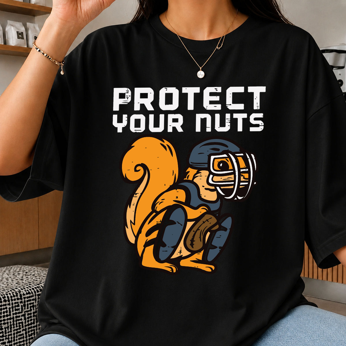 Protect Your Nuts Football Squirrel Funny Sports PNG