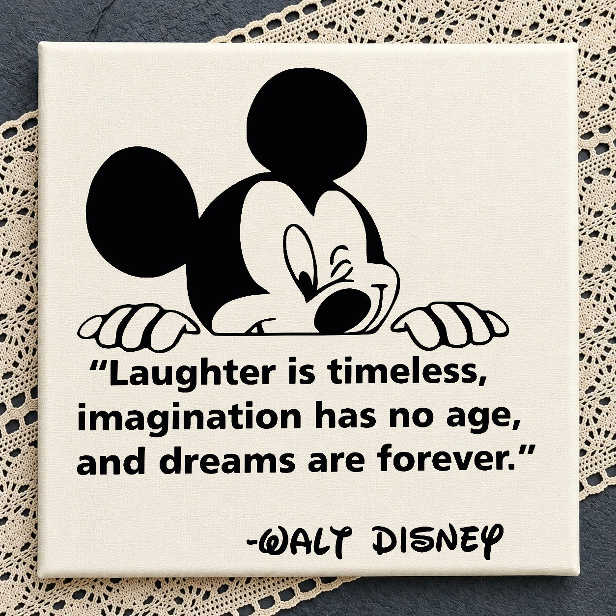 Mickey Mouse Peeking SVG, Disney Quote SVG, Walt Disney PNG