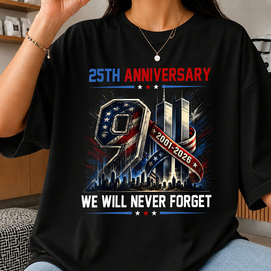 9/11 25th Anniversary Never Forget Twin Towers PNG