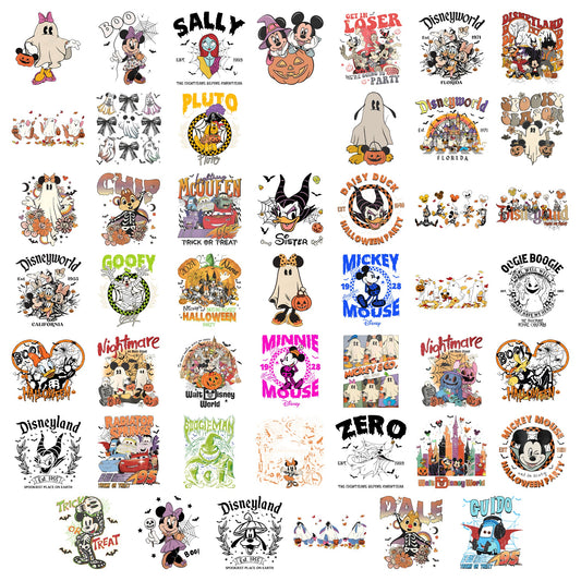 Disney Halloween Spooky Characters PNG | SvgBundleHub