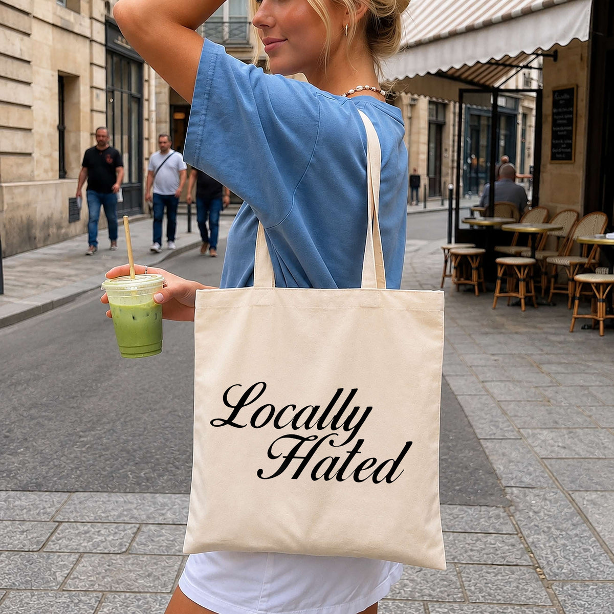 Locally Hated Script Typography PNG, Sarcastic Quote Shirt, Funny PNG