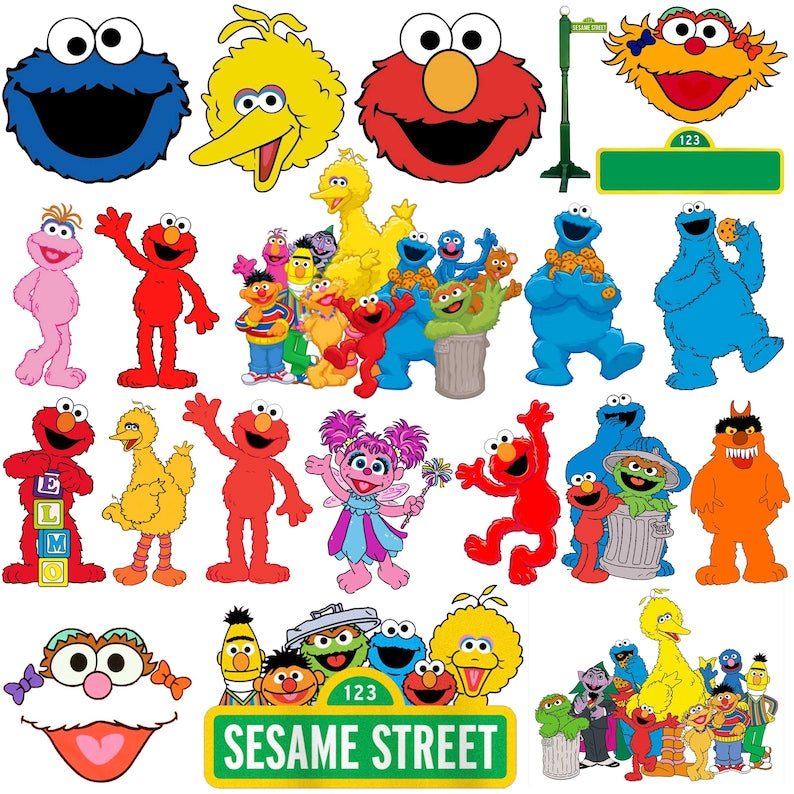 Sesame Street Characters Bundle PNG | SvgBundleHub