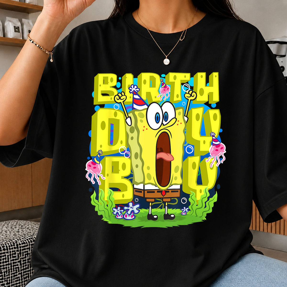 Spongebob Birthday Boy Party Hat Jellyfish PNG
