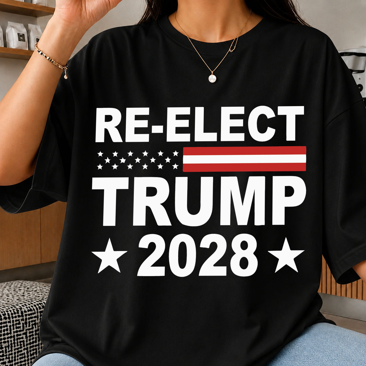 Re-Elect Trump 2028 SVG, Political Campaign Cricut Cut File