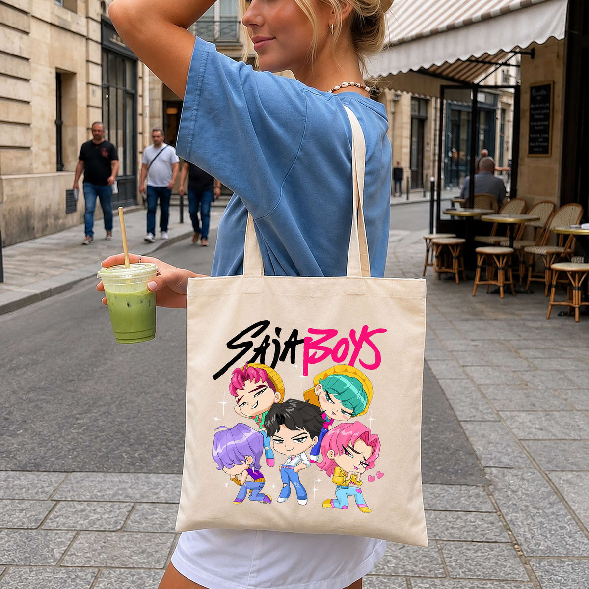 Saja Boys PNG, Kpop Chibi Characters PNG, Kpop Group PNG