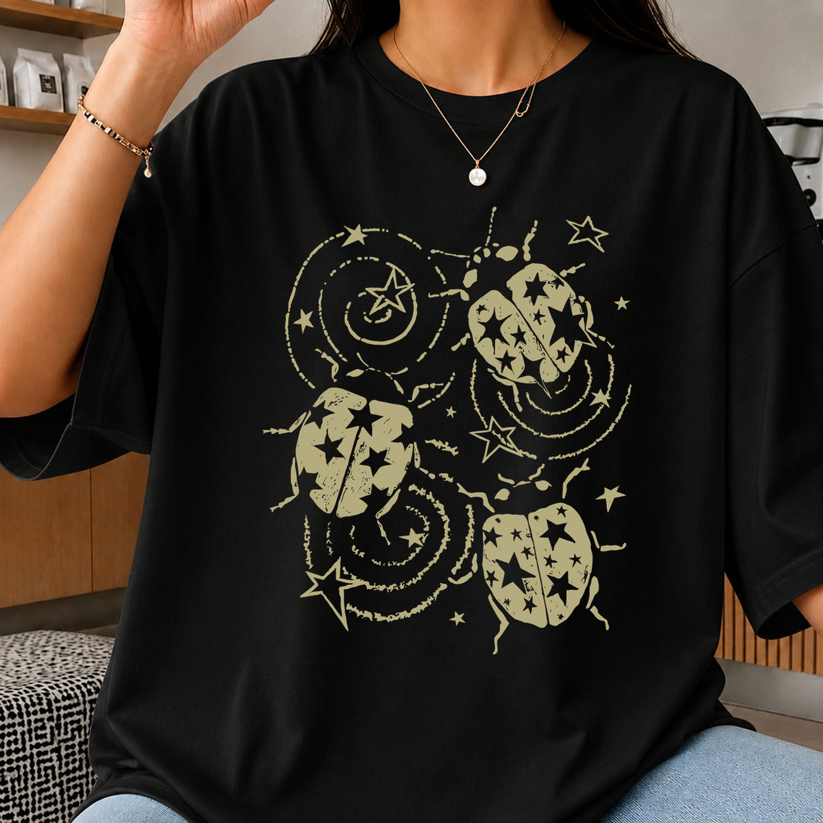 Cosmic Ladybug SVG, Celestial Insect Cricut Design