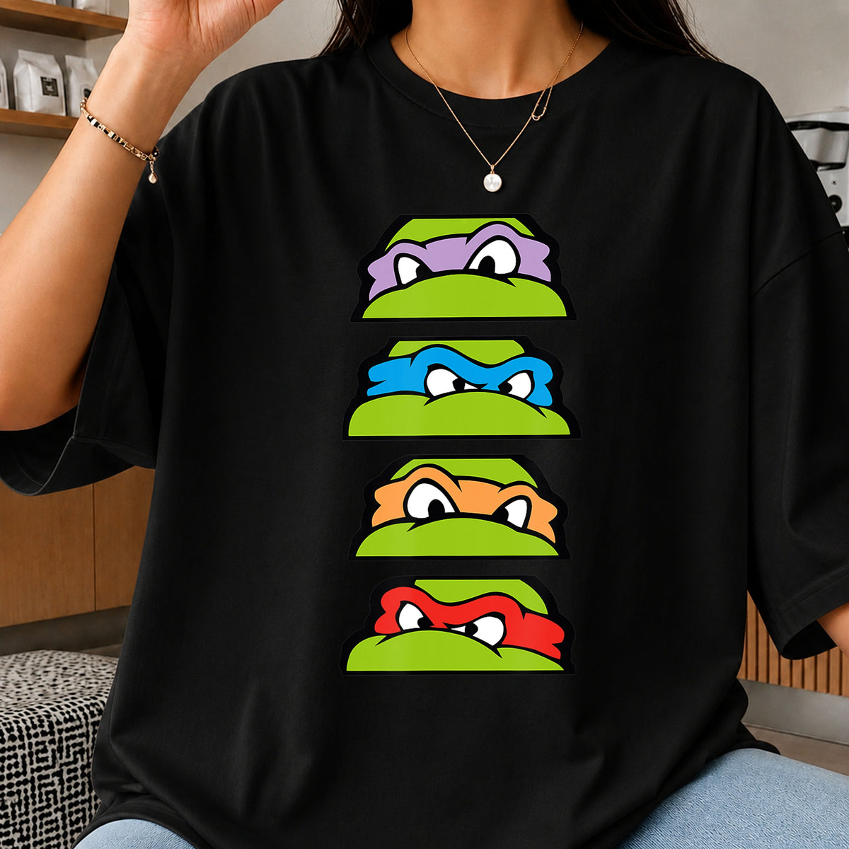 Teenage Mutant Ninja Turtles Peeking Eyes Faces PNG
