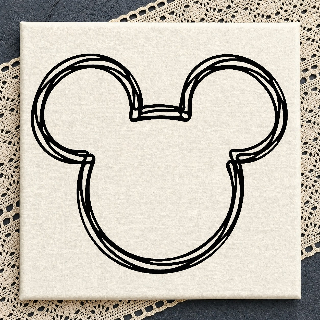 Mickey Mouse Head Outline SVG, Disney SVG, Mickey PNG SVG