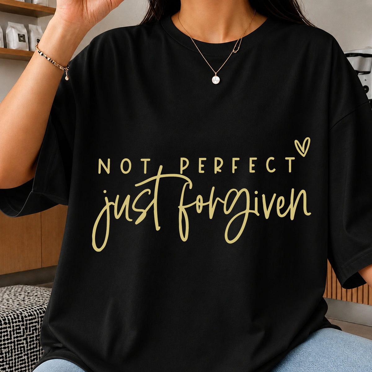 Not Perfect Just Forgiven SVG, Christian Faith Cricut File
