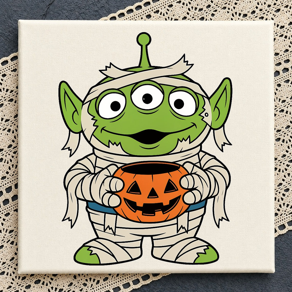 Alien Mummy Halloween PNG | SvgBundleHub
