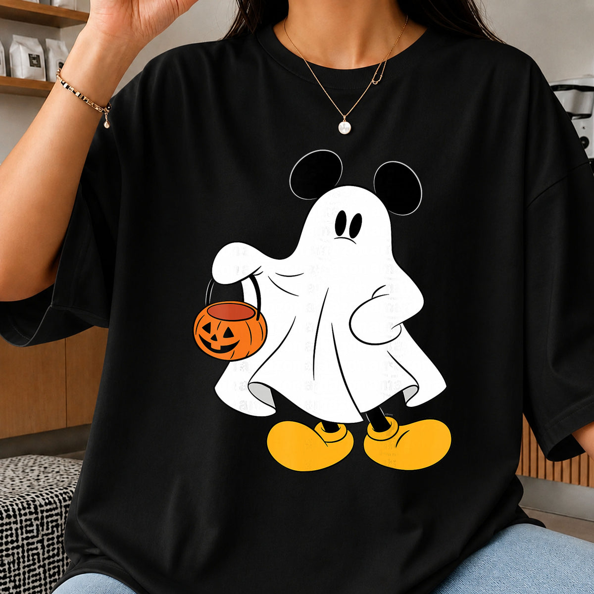 Mickey Mouse Ghost Halloween Trick Or Treat PNG