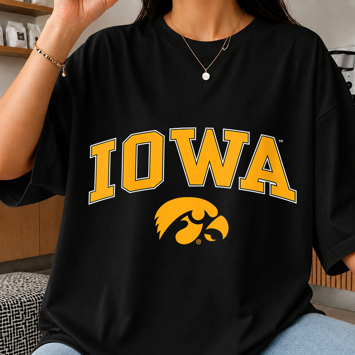 Iowa Hawkeyes Arch Logo Football Team Spirit PNG