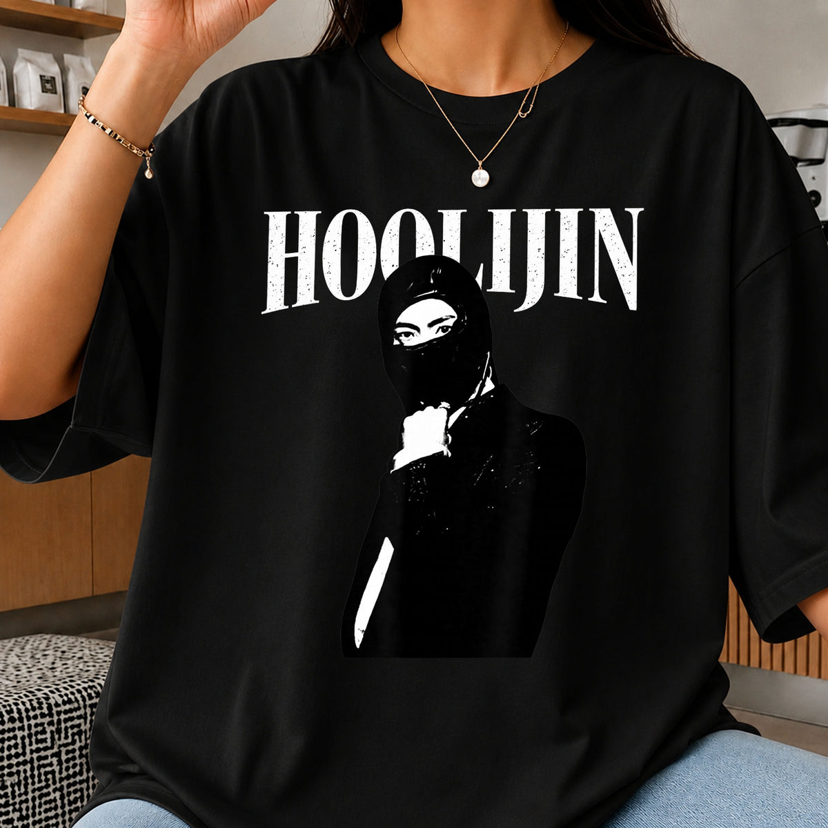 Hoolijin Masked Figure Kpop Idol Portrait PNG
