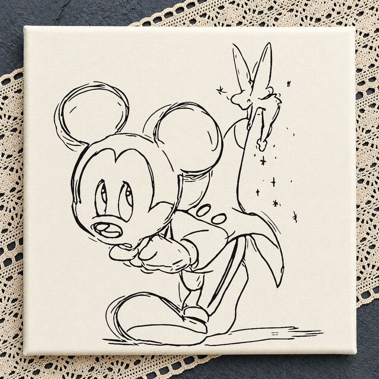 Mickey Mouse And Tinkerbell SVG, Disney SVG, Magic Pixie SVG PNG