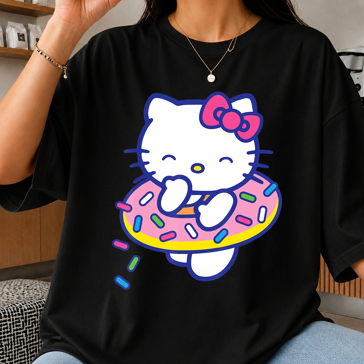 Hello Kitty Donut Sprinkles Kawaii Sanrio Clipart PNG