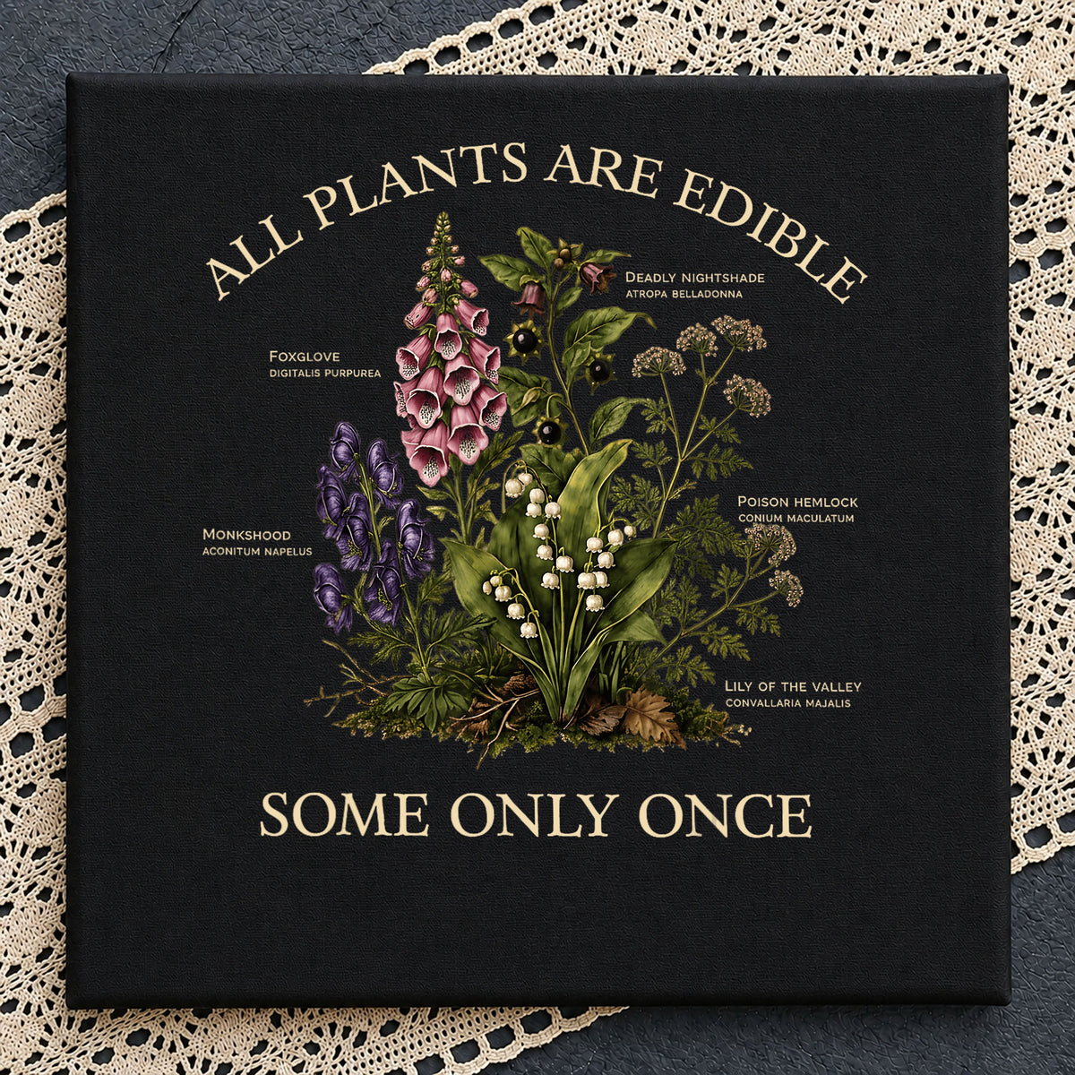 All Plants Are Edible Some Only Once PNG, Funny Botanical PNG