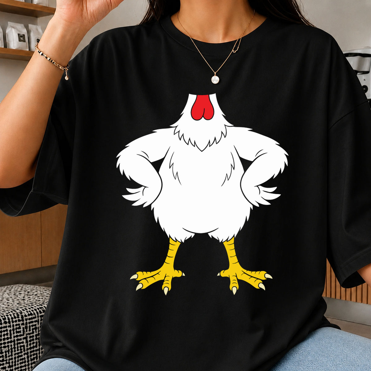 Funny Chicken Hands On Hips Sassy Farm Bird PNG