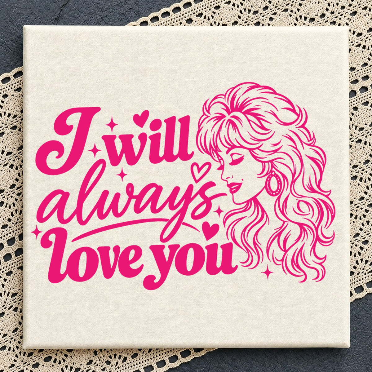 I Will Always Love You SVG, Portrait Portrait Clipart