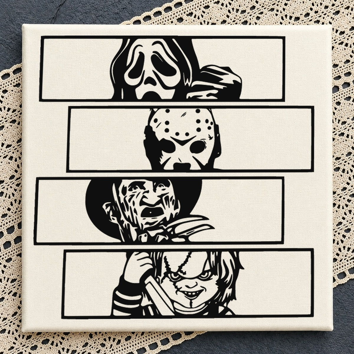 Horror Movie Killers Peek SVG, Halloween Villain Clipart