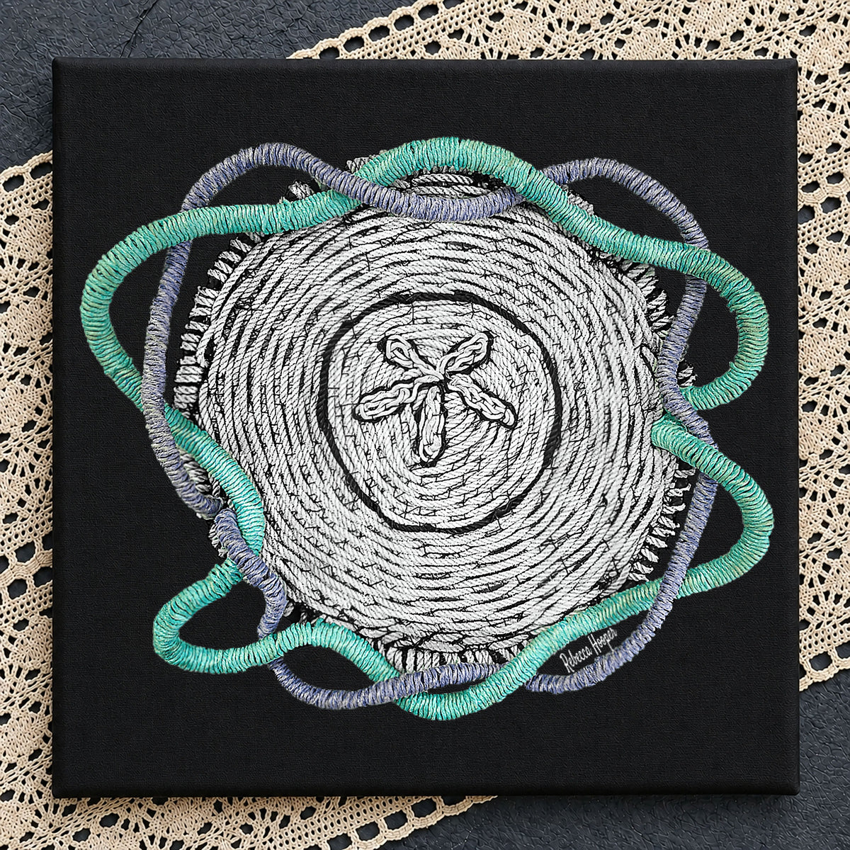 Boho Rope Basket Clipart PNG, Woven Basket PNG, Macrame PNG