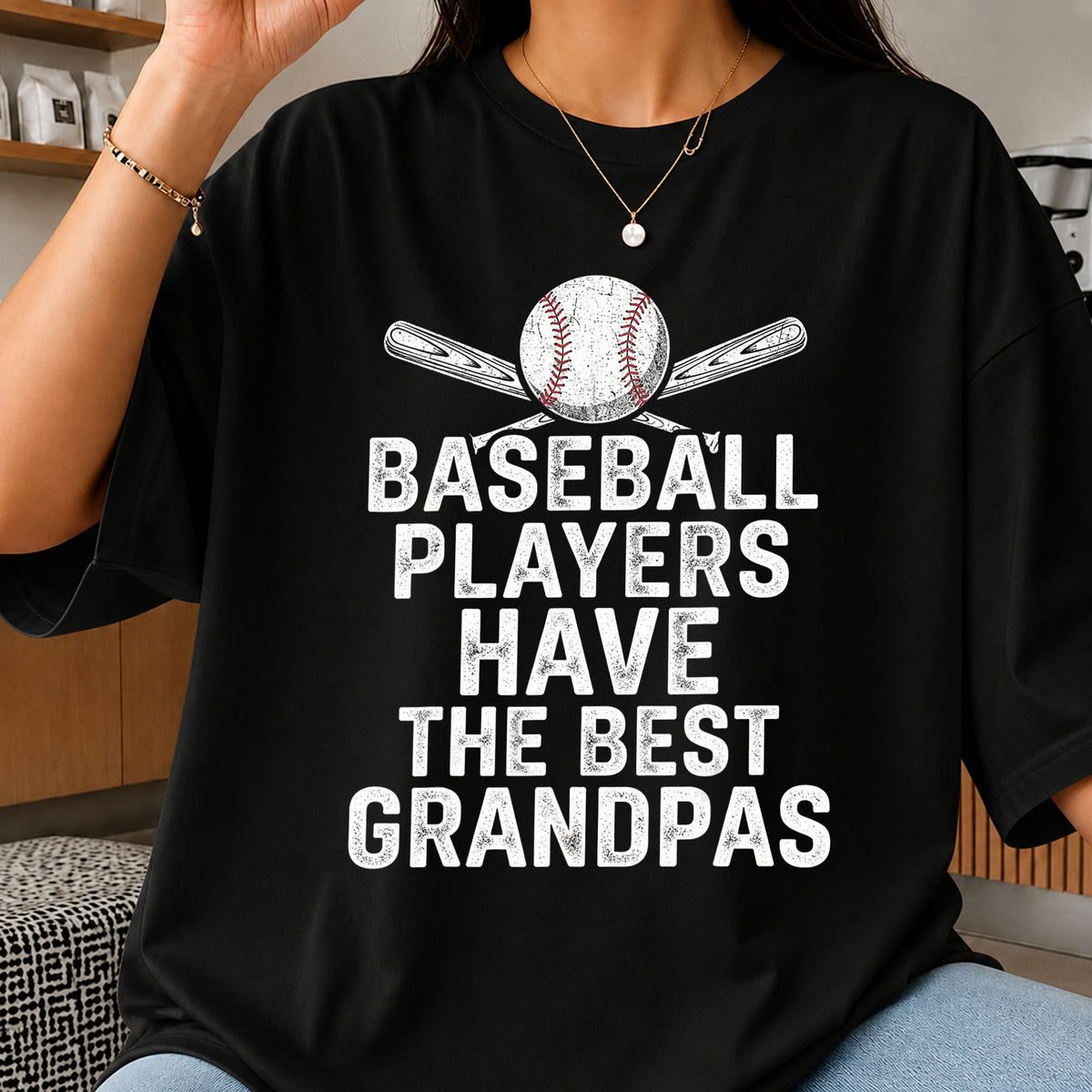 Baseball Players Have The Best Grandpas Distressed PNG