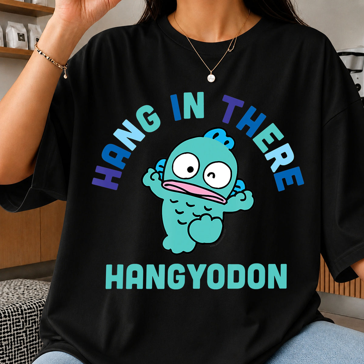 Hangyodon Hang In There Sanrio Quote Clipart PNG