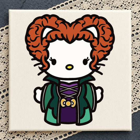 Hello Kitty Winifred Sanderson Halloween Witch SVG