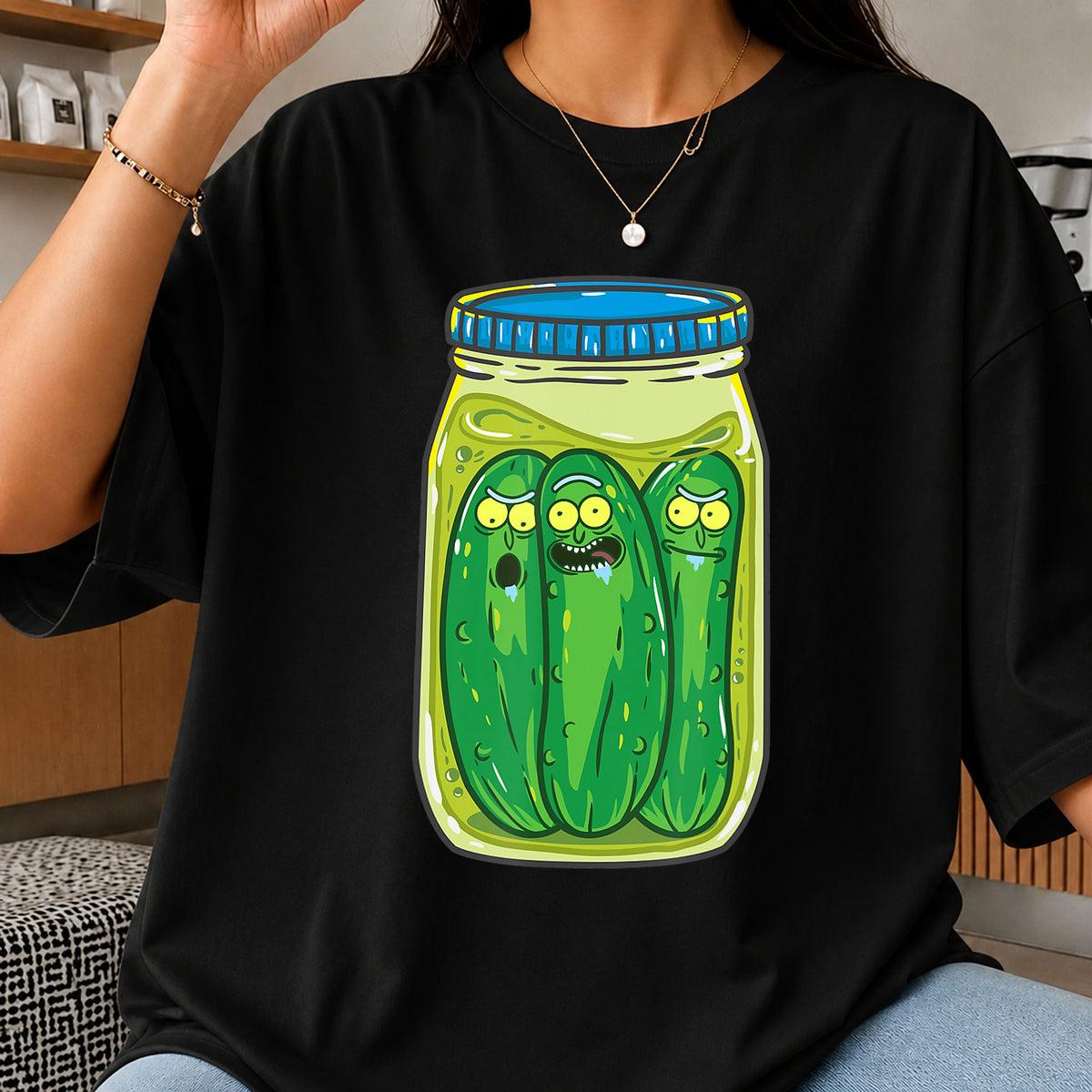 Pickle Rick Jar Funny Cartoon Character Clipart PNG