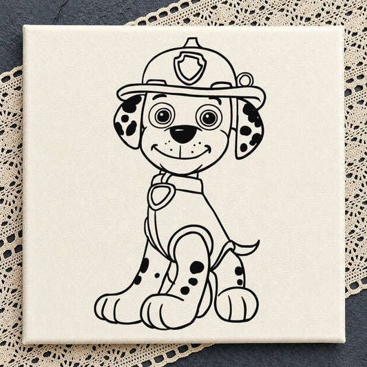 Marshall Paw Patrol Dalmatian Fireman Cricut Clipart SVG