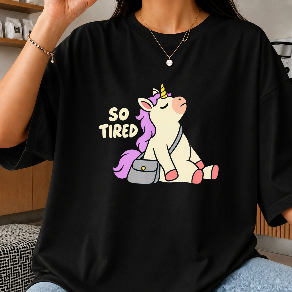 So Tired Sleepy Unicorn PNG, Funny Kawaii Animal Clipart