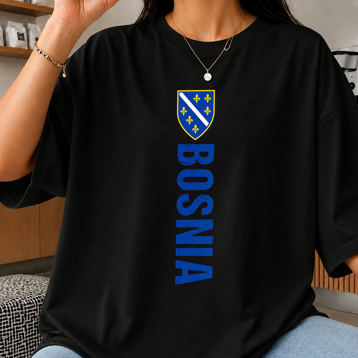 Bosnia Coat Of Arms Distressed Grunge Vertical PNG