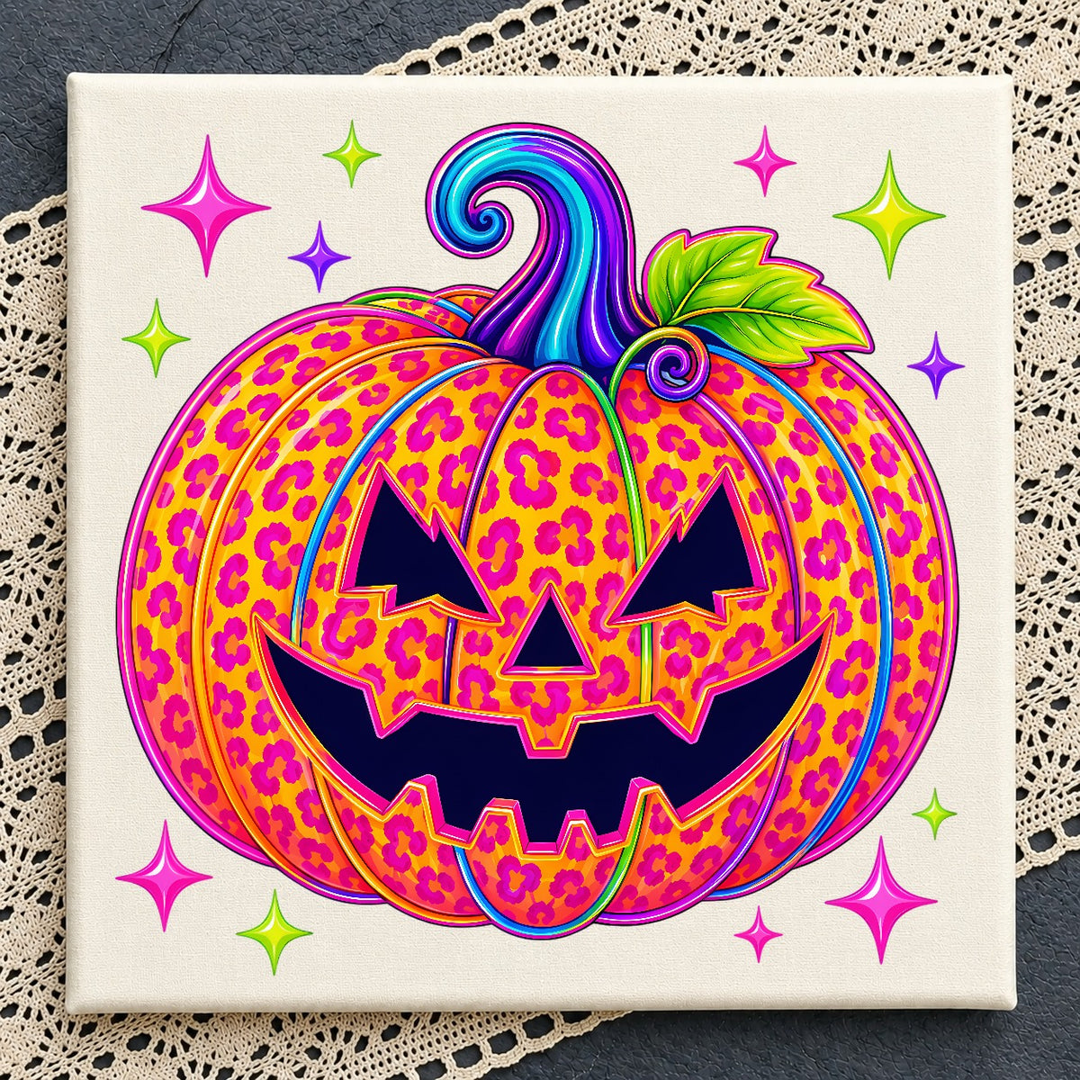 Leopard Print Jack-o-Lantern Halloween PNG | SvgBundleHub