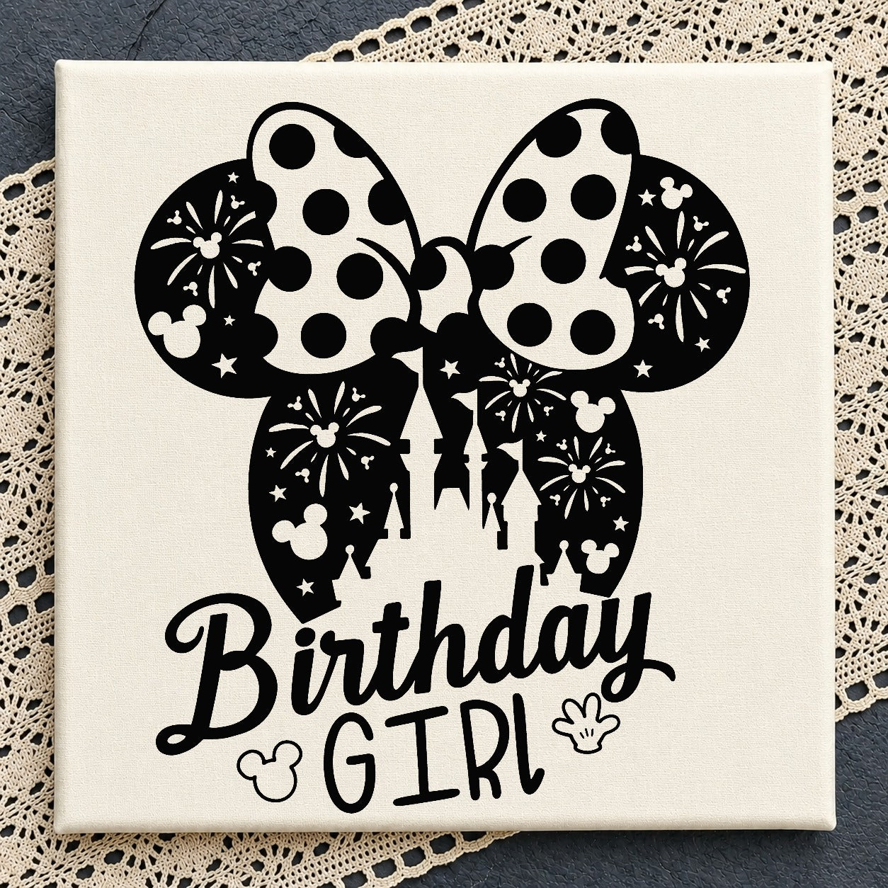 Minnie Mouse Birthday Girl SVG, Disney Castle SVG PNG, Birthday SVG