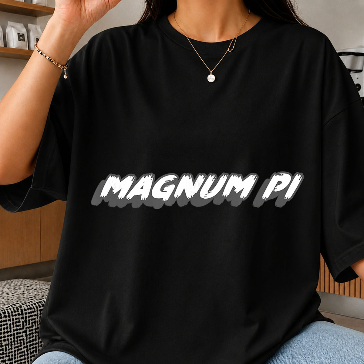 Magnum Pi PNG, Retro TV Show Logo Vinyl Clipart