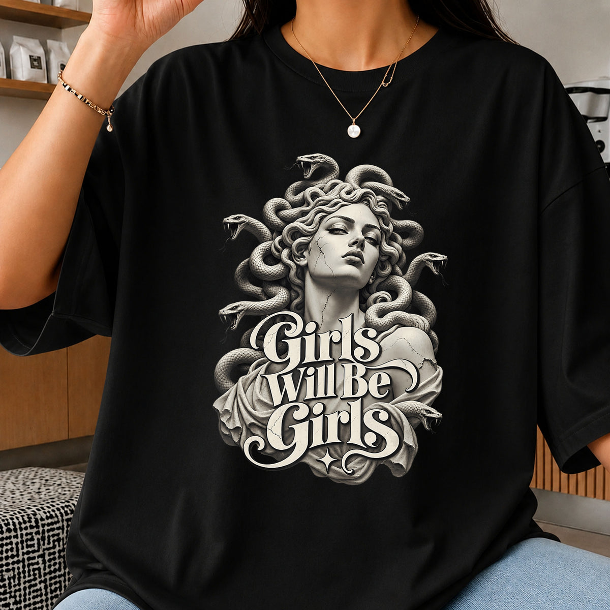 Girls Will Be Girls Medusa Snake Hair Goddess PNG