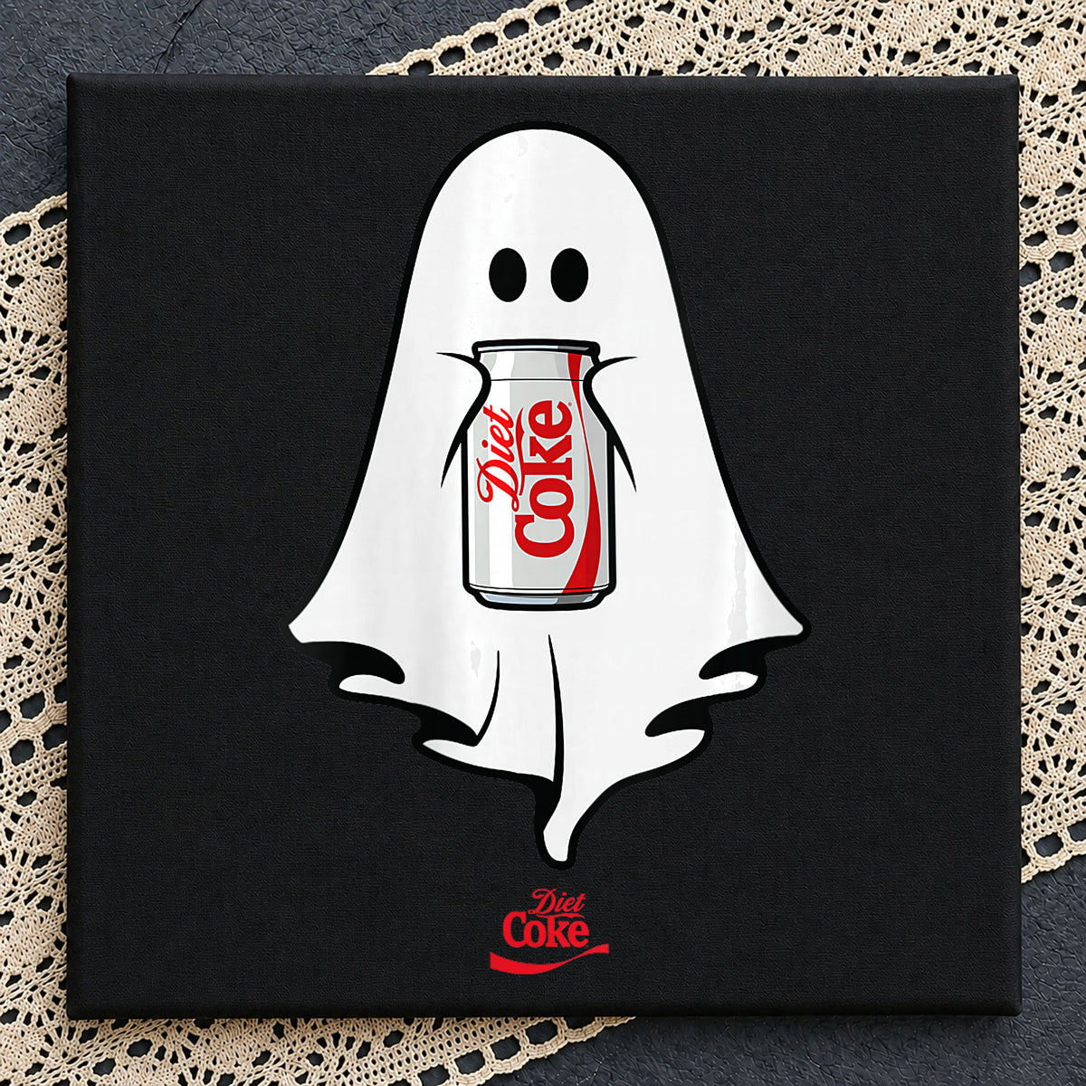 Ghost Drinking Diet Coke PNG, Halloween Ghost PNG, Spooky PNG