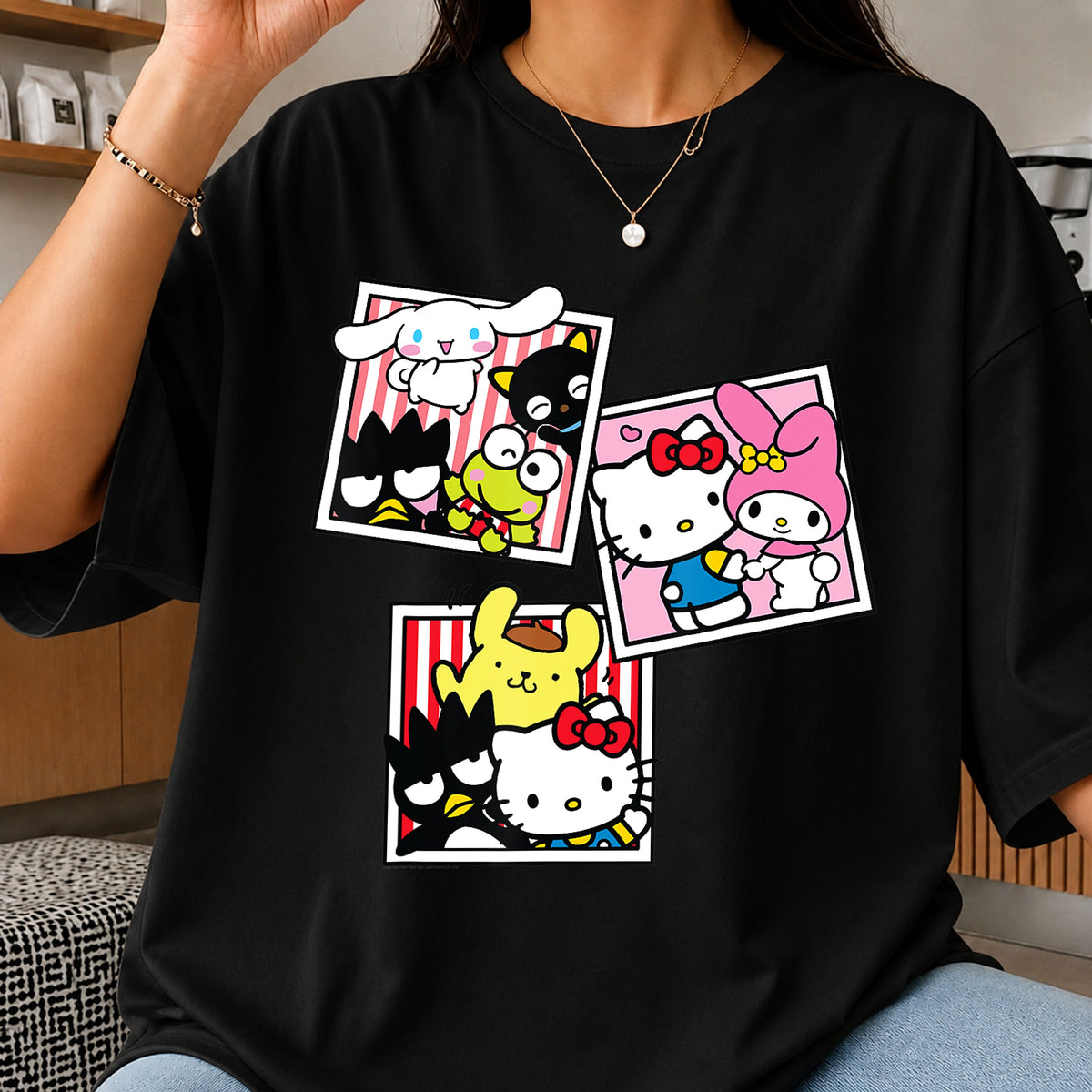 Hello Kitty Sanrio Friends Polaroid Photo Collage PNG