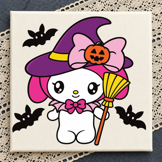 My Melody Halloween Witch SVG, Sanrio Cricut Cut File Print